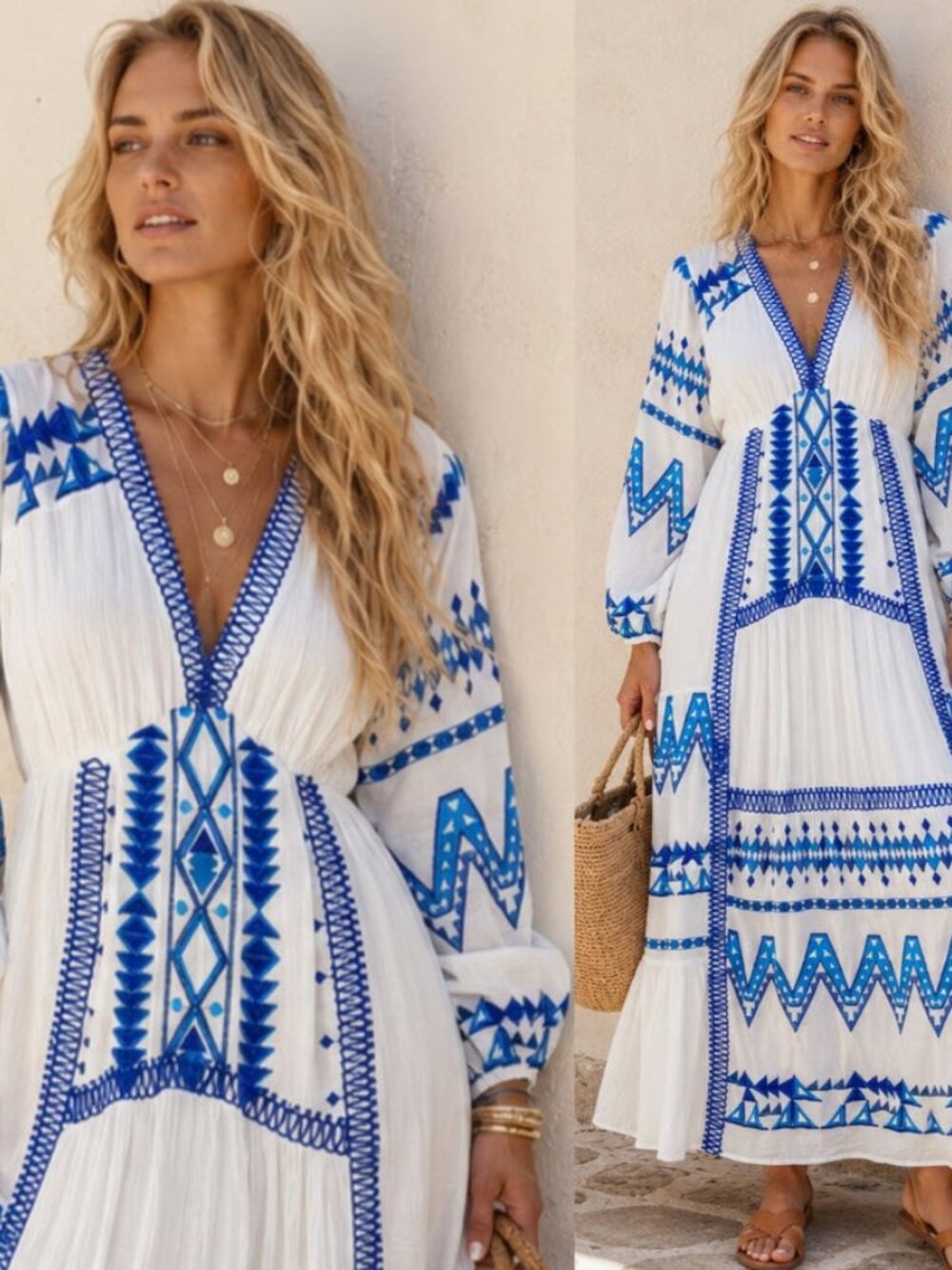 Hale Bob Fallin Embroidered Maxi Dress Sz XL